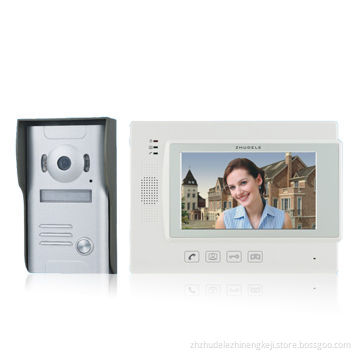 7-inch Color Video Door Phone, Rainproof and Anti-riot Outdoor Unit, Auto-gate Control